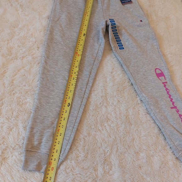 3/$30 Champion Girl's Soft Fleece Graphic Logo Jogger Gray - Picture 4 of 13